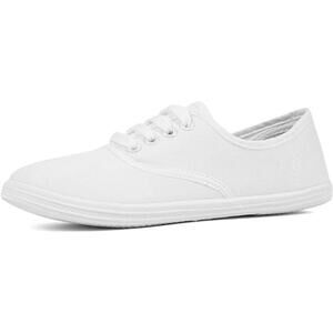 Venus Celia Womens Size 7 Solid White Lace Up Basic Canvas Sneaker Tennis Shoes